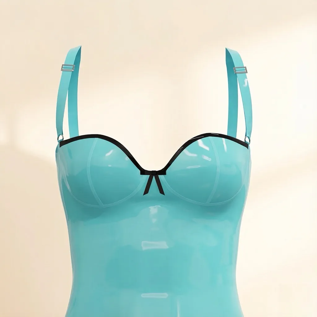 Women's Latex Spaghetti Strap Dress / One-piece — Aurelia view 3
