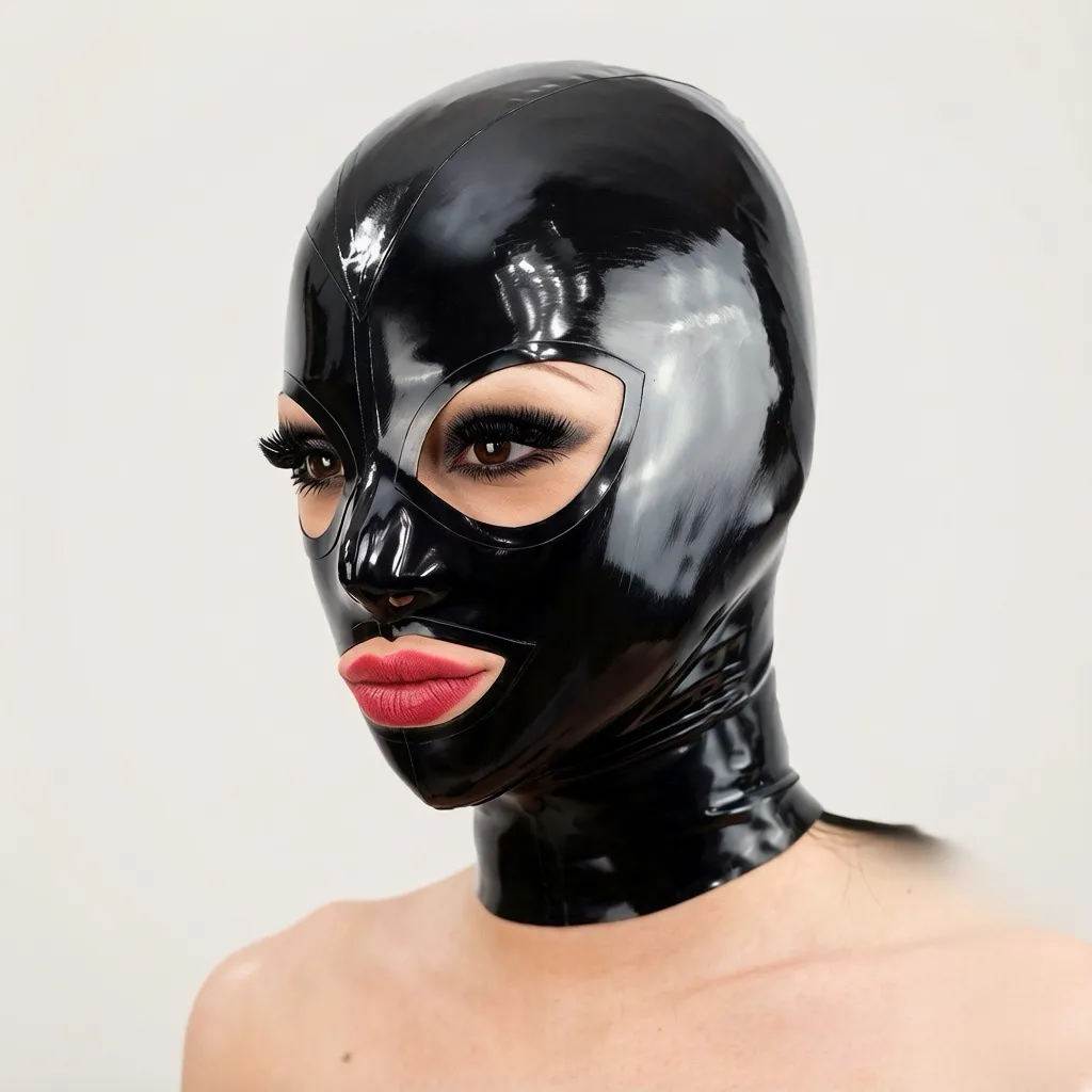 Latex Hood / Mask — Corvus — handmade latex, made to measure