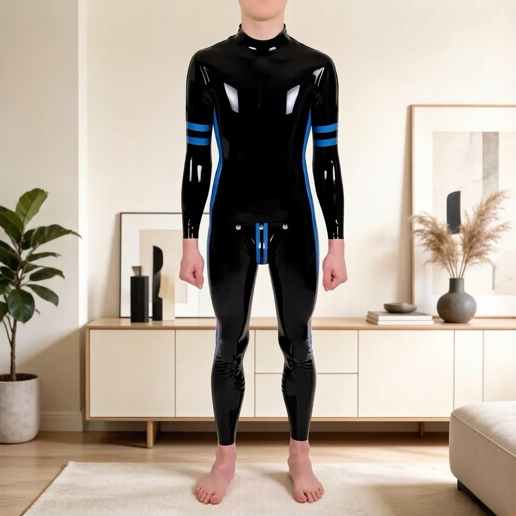 Men's Latex Catsuit / Bodysuit — Alaric — handmade latex, made to measure
