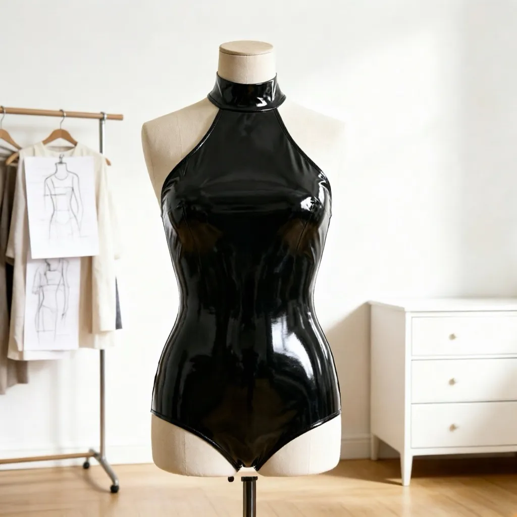 Women's Latex Catsuit / Bodysuit / Swimsuit — Perrin view 4
