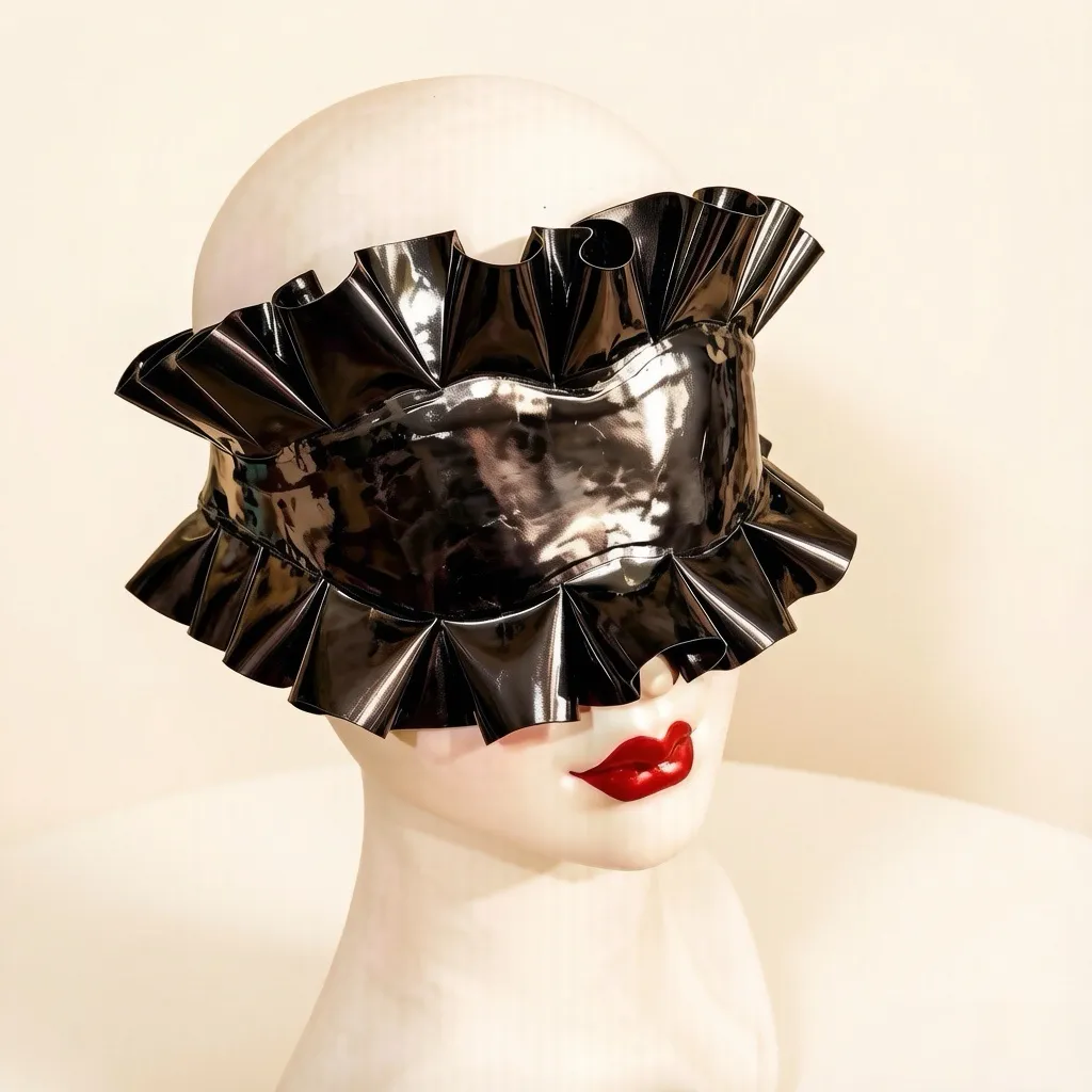 Women's Latex Lace Eye Mask view 3