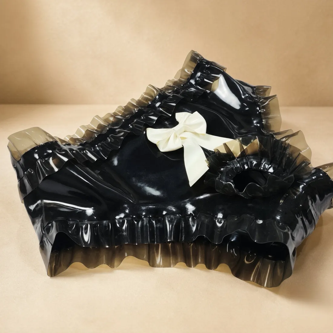 Women's Latex Bow Lace Panties / Underwear view 3