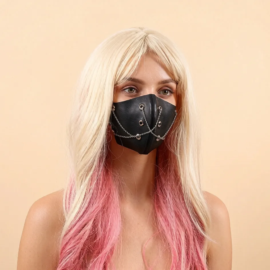 Latex Chain Face Mask view 2