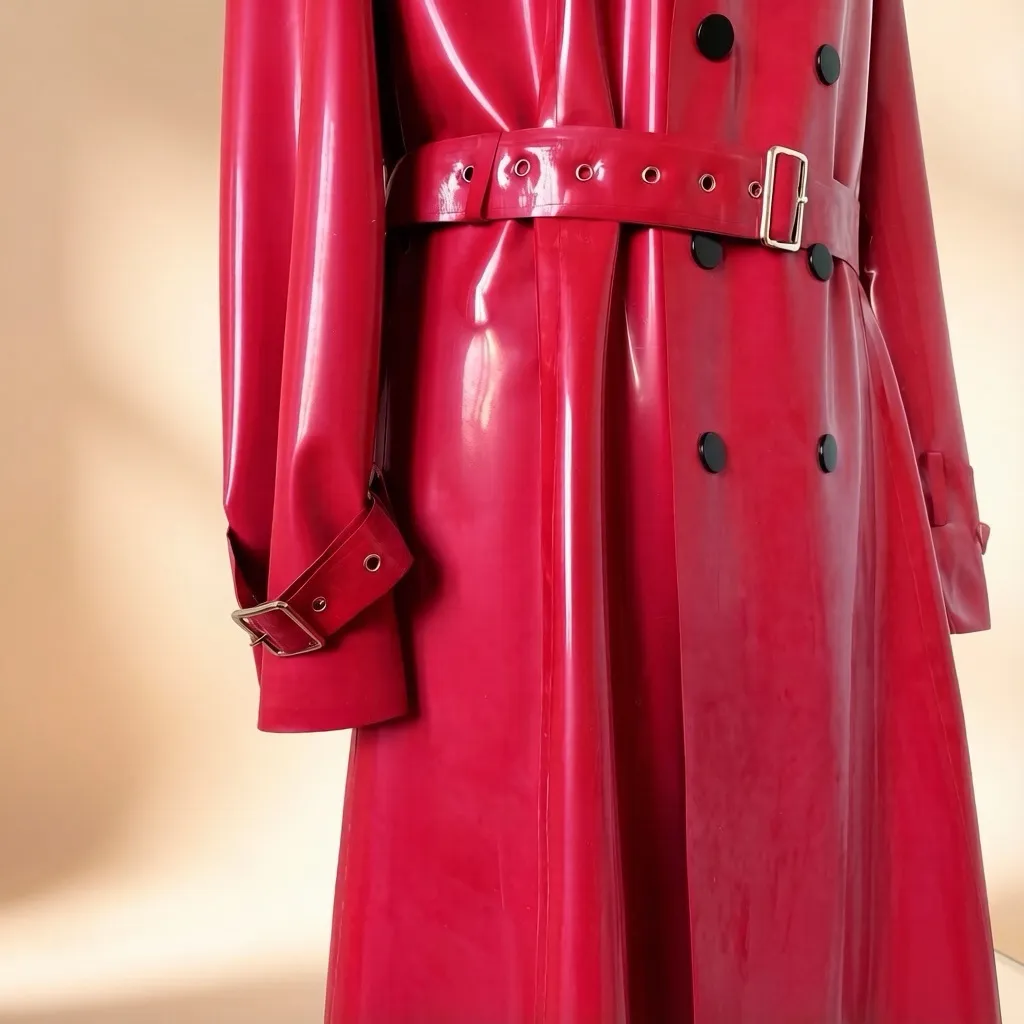 Women's Latex Trench Coat view 4