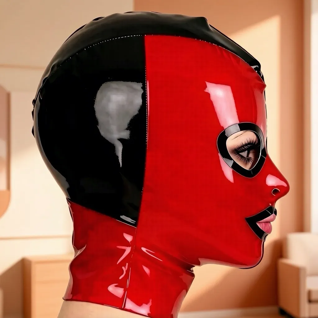 Latex Color-Block Hood / Mask view 3