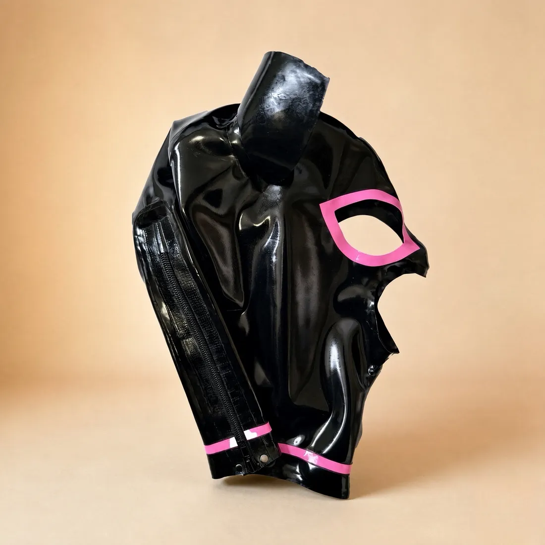 Latex Hood / Mask with Cat Ear — Morrigan view 3