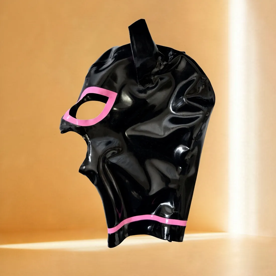 Latex Hood / Mask with Cat Ear — Morrigan view 4
