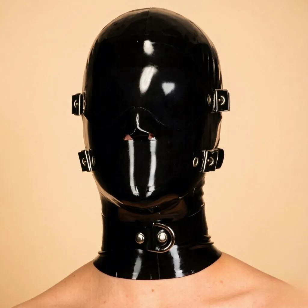 Latex Hood with Eyes&Face Mask — Dax — handmade latex, made to measure