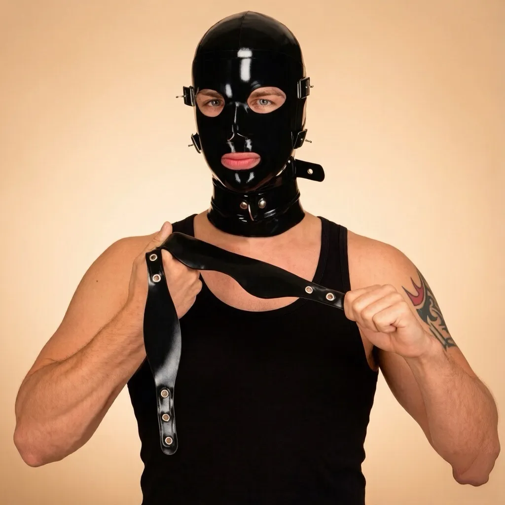 Latex Hood with Eyes&Face Mask — Dax view 2