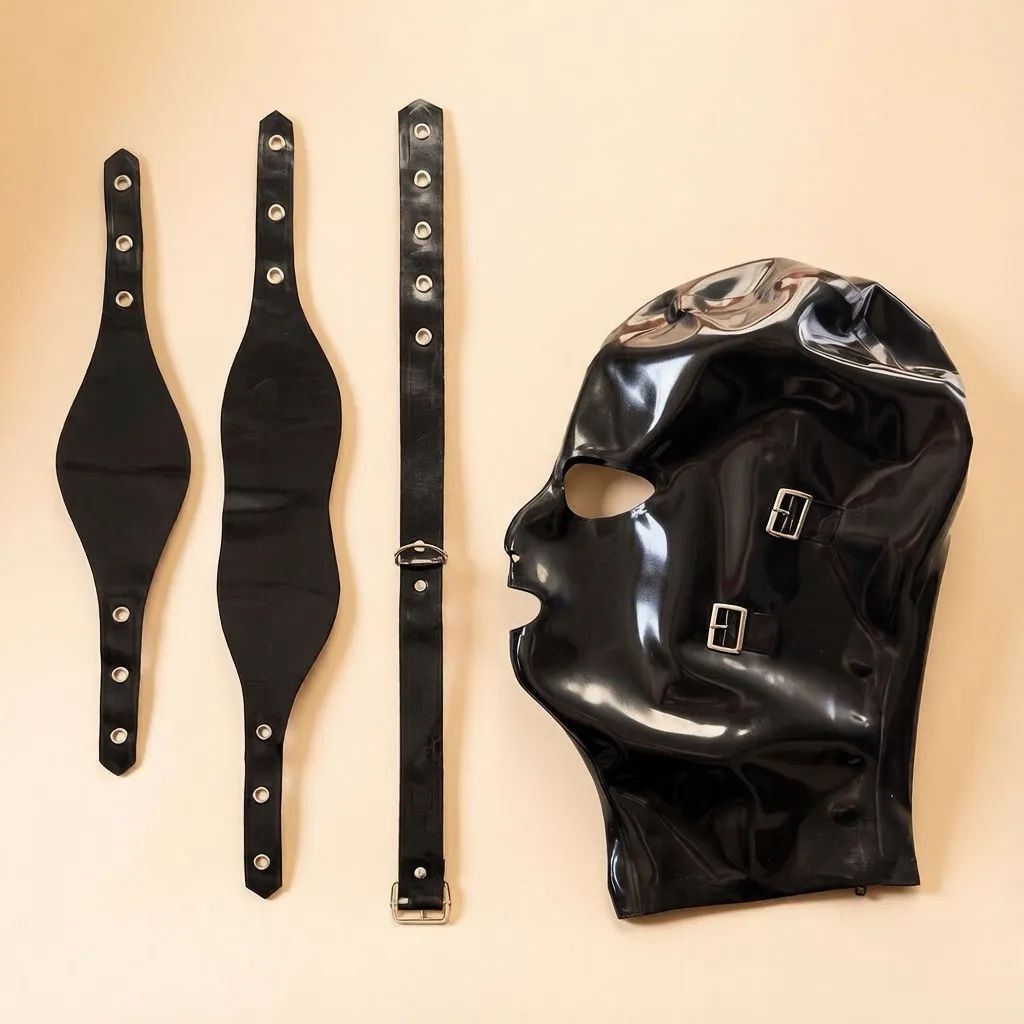 Latex Hood with Eyes&Face Mask — Dax view 4