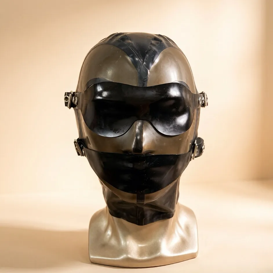 Latex Hood with Eyes&Face Mask — Bellamy view 2
