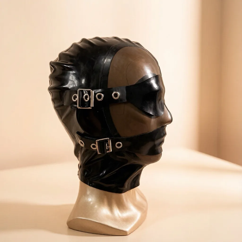 Latex Hood with Eyes&Face Mask — Bellamy view 3