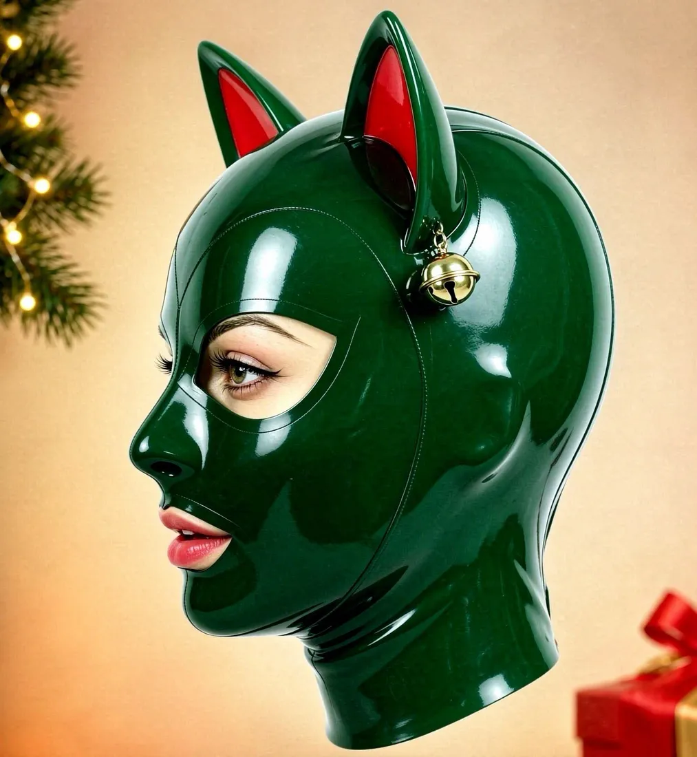 Christmas Special Latex Hood / Mask view 2