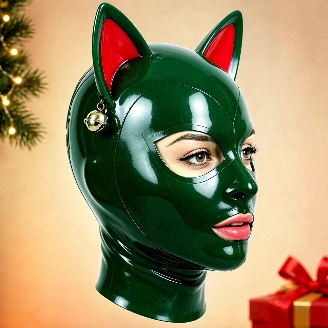 Christmas Special Latex Hood / Mask view 3