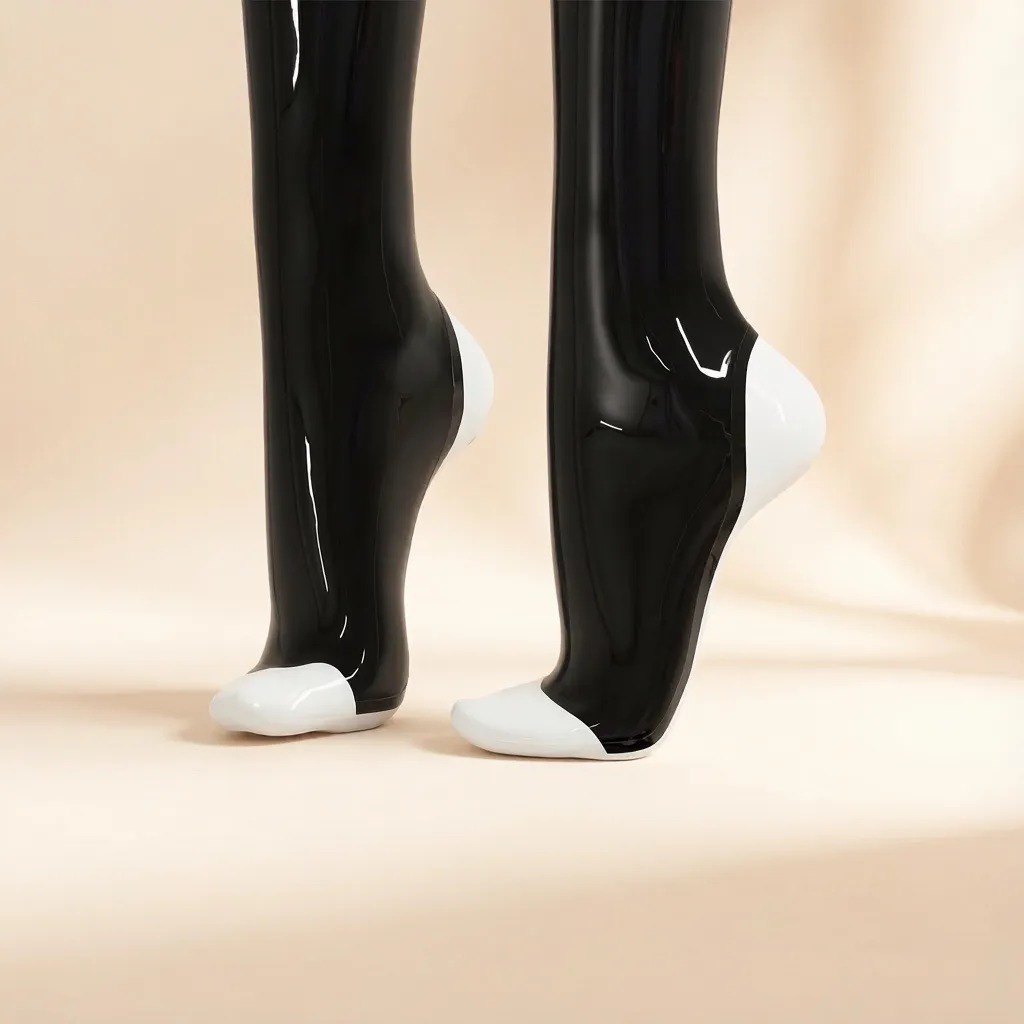 Latex Lace Thigh-high / Over-the-knee Stockings — Delphine view 4