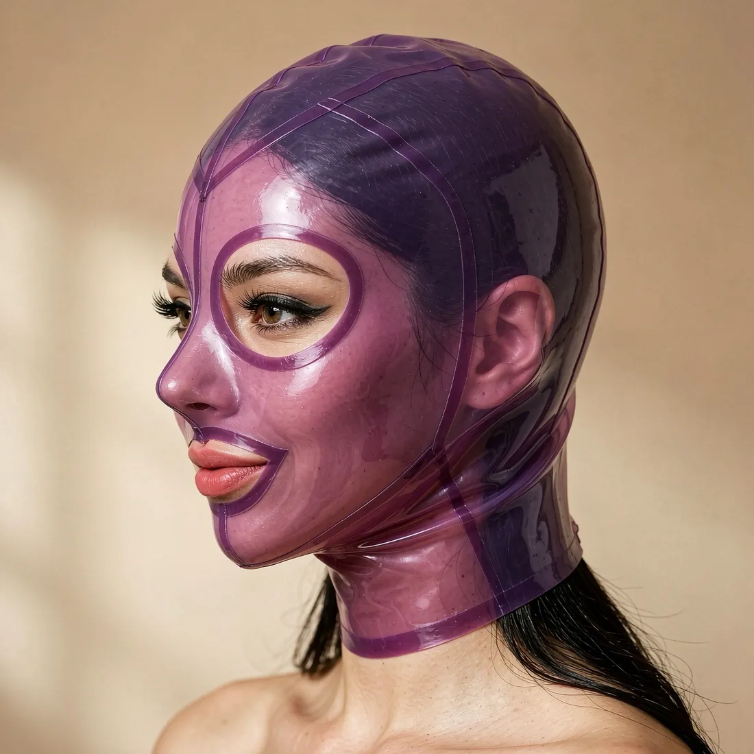 Latex Hood / Mask — Sabine — handmade latex, made to measure